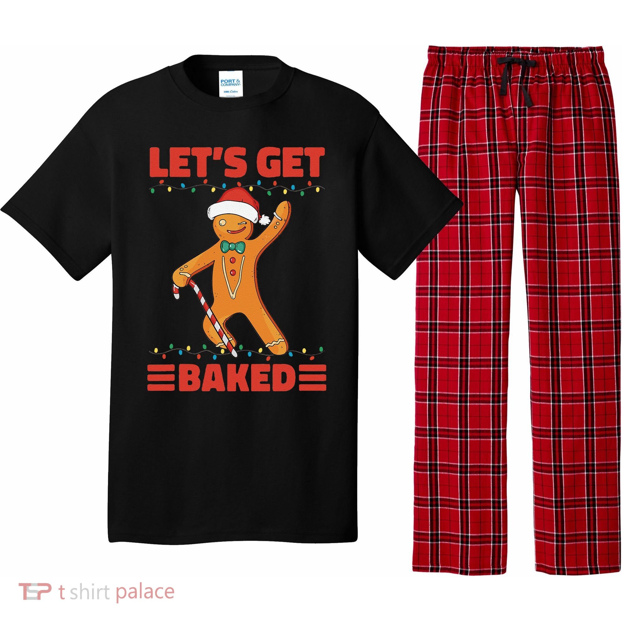 Baked Gingerbread Man Inappropriate Christmas Pajama Set