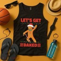 Baked Gingerbread Man Inappropriate Christmas Tank Top thumb 4