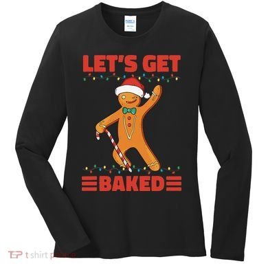 Baked Gingerbread Man Inappropriate Christmas Women's Long Sleeve Shirt