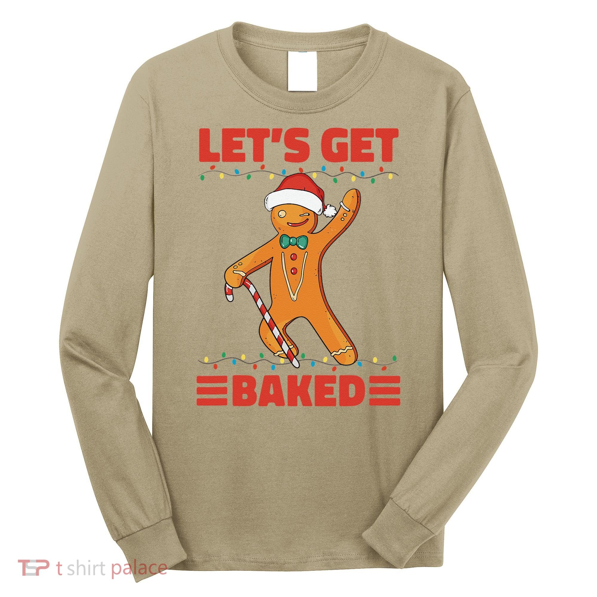 Baked Gingerbread Man Inappropriate Christmas Long Sleeve Shirt