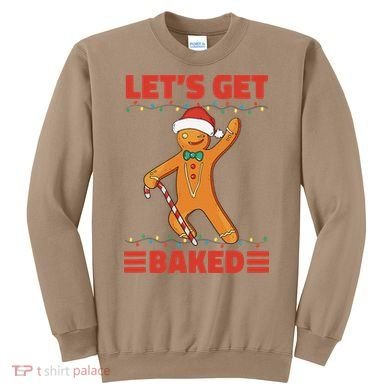 Baked Gingerbread Man Inappropriate Christmas Sweatshirt