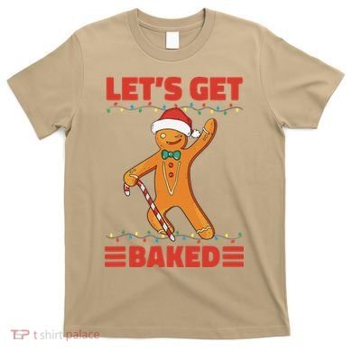 Baked Gingerbread Man Inappropriate Christmas T-Shirt