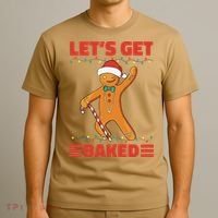 Baked Gingerbread Man Inappropriate Christmas T-Shirt thumb 3