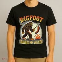 Bigfoot Grabbed My Weiner Bigfoot Grabbed My Wiener Big Foot T-Shirt thumb 3