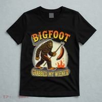 Bigfoot Grabbed My Weiner Bigfoot Grabbed My Wiener Big Foot T-Shirt thumb 5