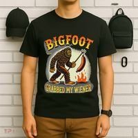 Bigfoot Grabbed My Weiner Bigfoot Grabbed My Wiener Big Foot T-Shirt thumb 6