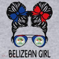 Belizean Girl Messy Hair Belize Pride Patriotic Women's Sweatshirt thumb 2