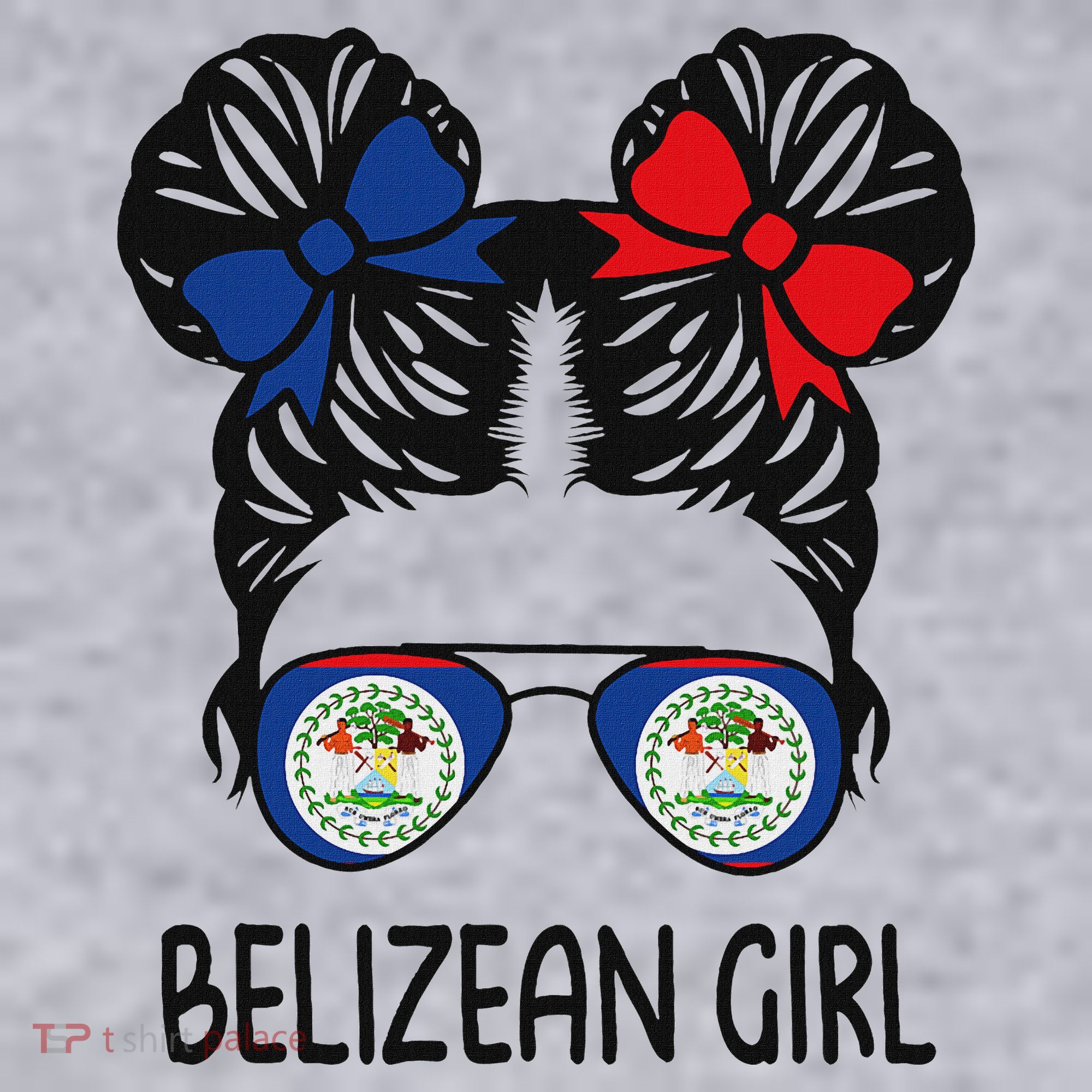 Belizean Girl Messy Hair Belize Pride Patriotic Women's Sweatshirt