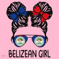 Belizean Girl Messy Hair Belize Pride Patriotic Coaster thumb 2