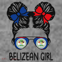 Belizean Girl Messy Hair Belize Pride Patriotic Toddler Hoodie thumb 2