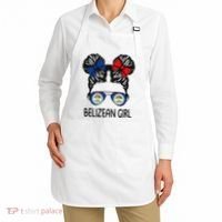 Belizean Girl Messy Hair Belize Pride Patriotic Apron thumb 2