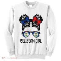 Belizean Girl Messy Hair Belize Pride Patriotic Sweatshirt thumb 0