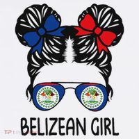 Belizean Girl Messy Hair Belize Pride Patriotic Mousepad thumb 1