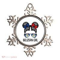 Belizean Girl Messy Hair Belize Pride Patriotic Ornament thumb 0