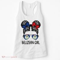 Belizean Girl Messy Hair Belize Pride Patriotic Women's Tank Top thumb 0