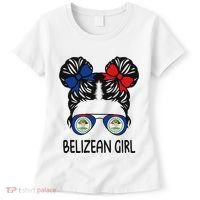 Belizean Girl Messy Hair Belize Pride Patriotic Women's T-Shirt thumb 0
