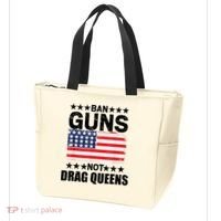 Ban Guns Not Drag Queens Drag Show Supporter American Flag Tote Bag thumb 3