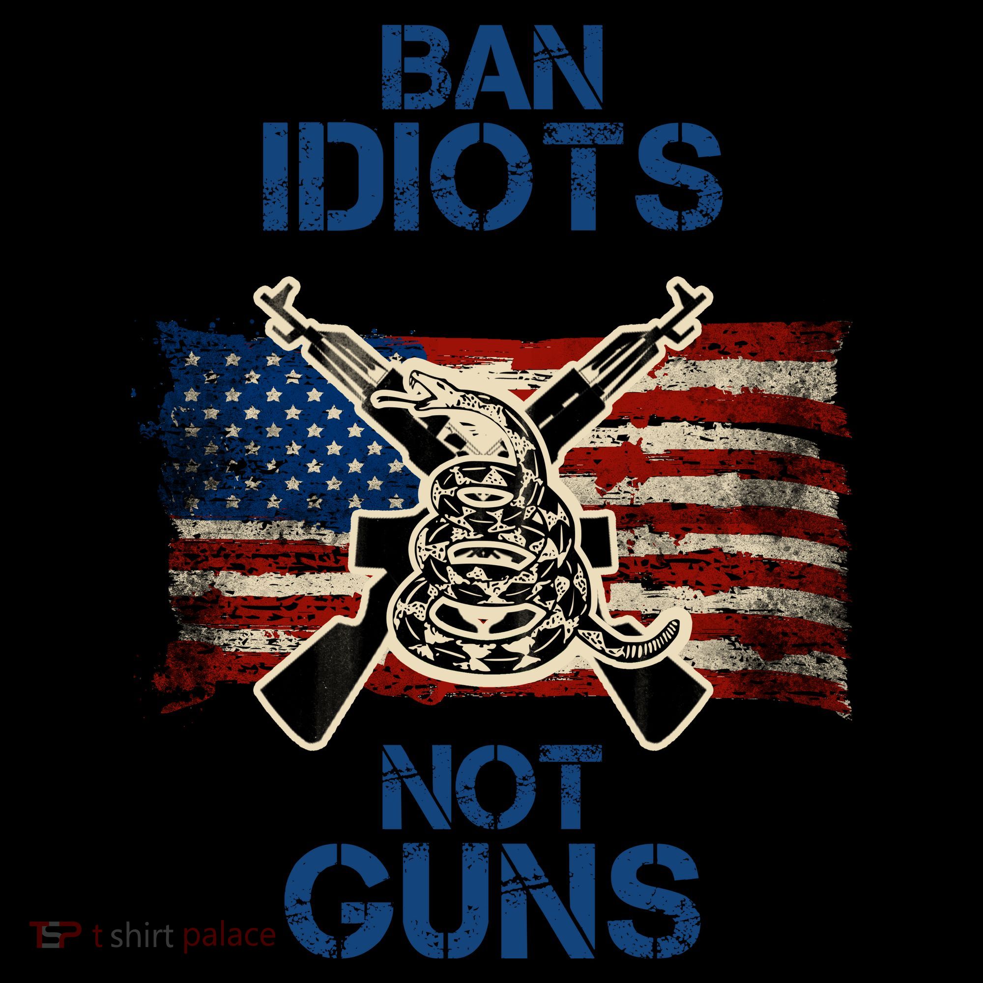 Ban Guns Not Idiots Pro American Gun Rights Flag Coffee Mug