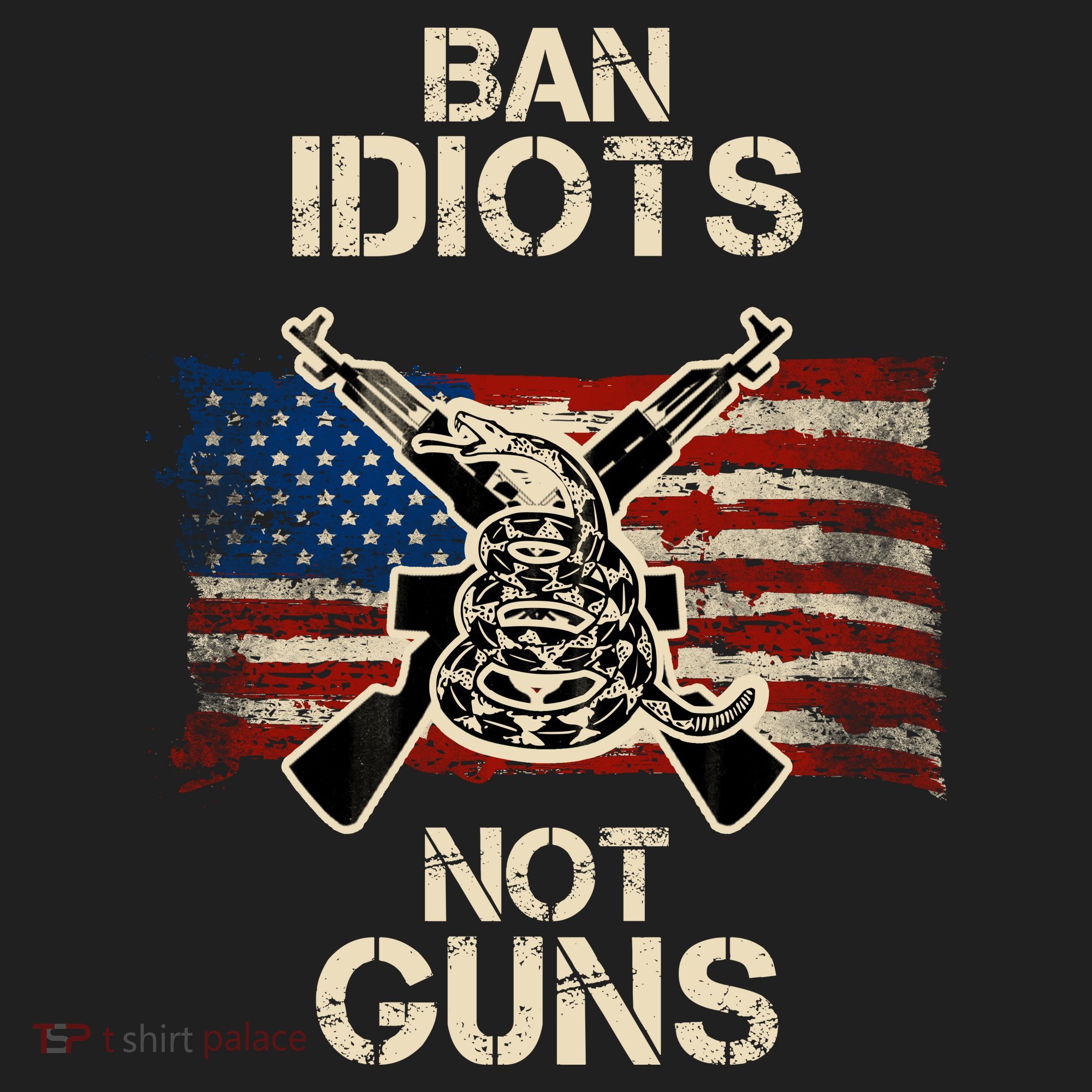 Ban Guns Not Idiots Pro American Gun Rights Flag Tumbler