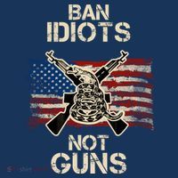 Ban Guns Not Idiots Pro American Gun Rights Flag Women's Hoodie thumb 2