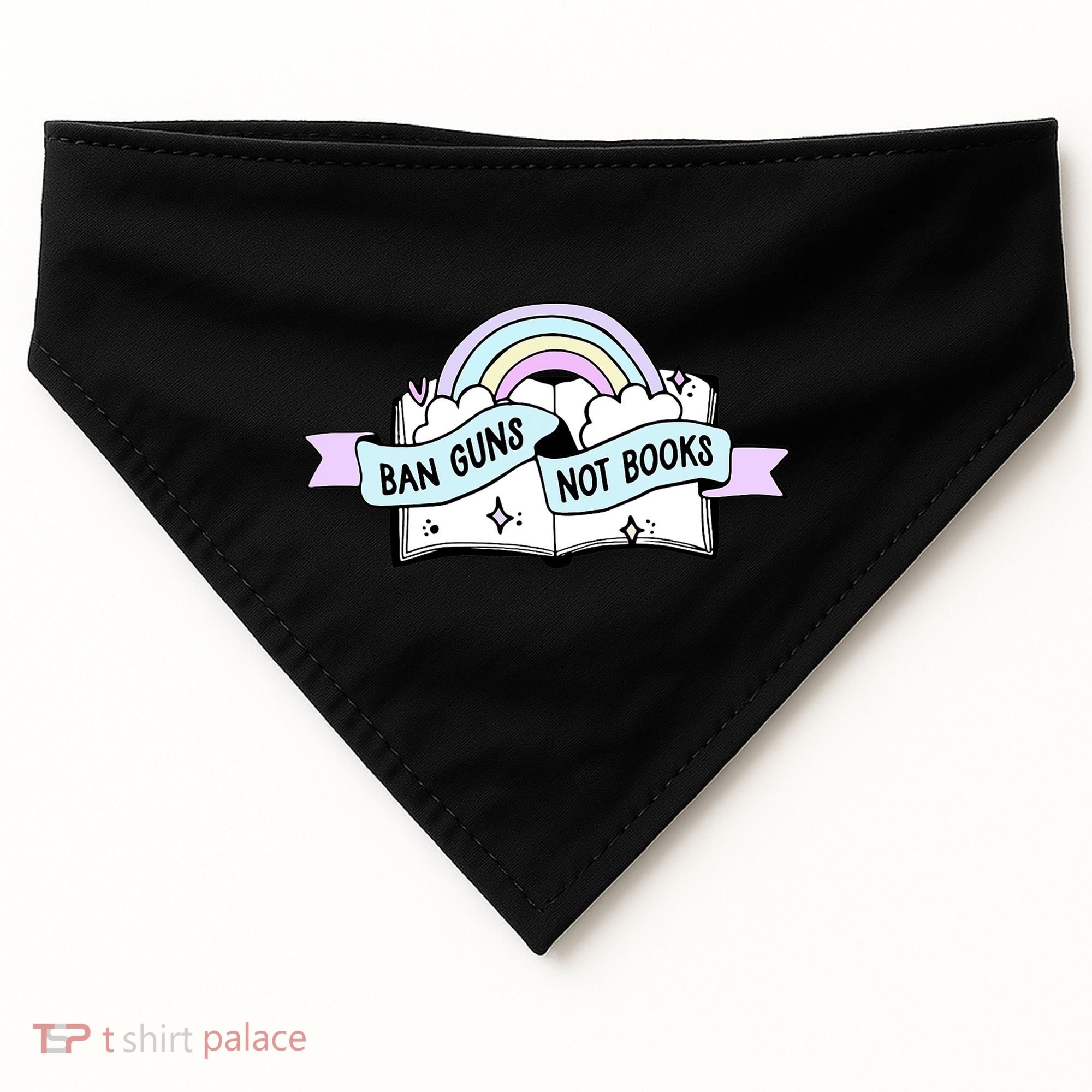 Ban Guns Not Books Protect Our Kids End Gun Violence Enough USA-Made Doggie Bandana