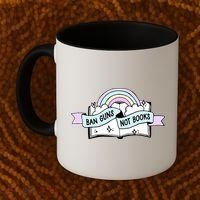 Ban Guns Not Books Protect Our Kids End Gun Violence Enough Coffee Mug thumb 2
