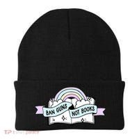 Ban Guns Not Books Protect Our Kids End Gun Violence Enough Beanie thumb 0