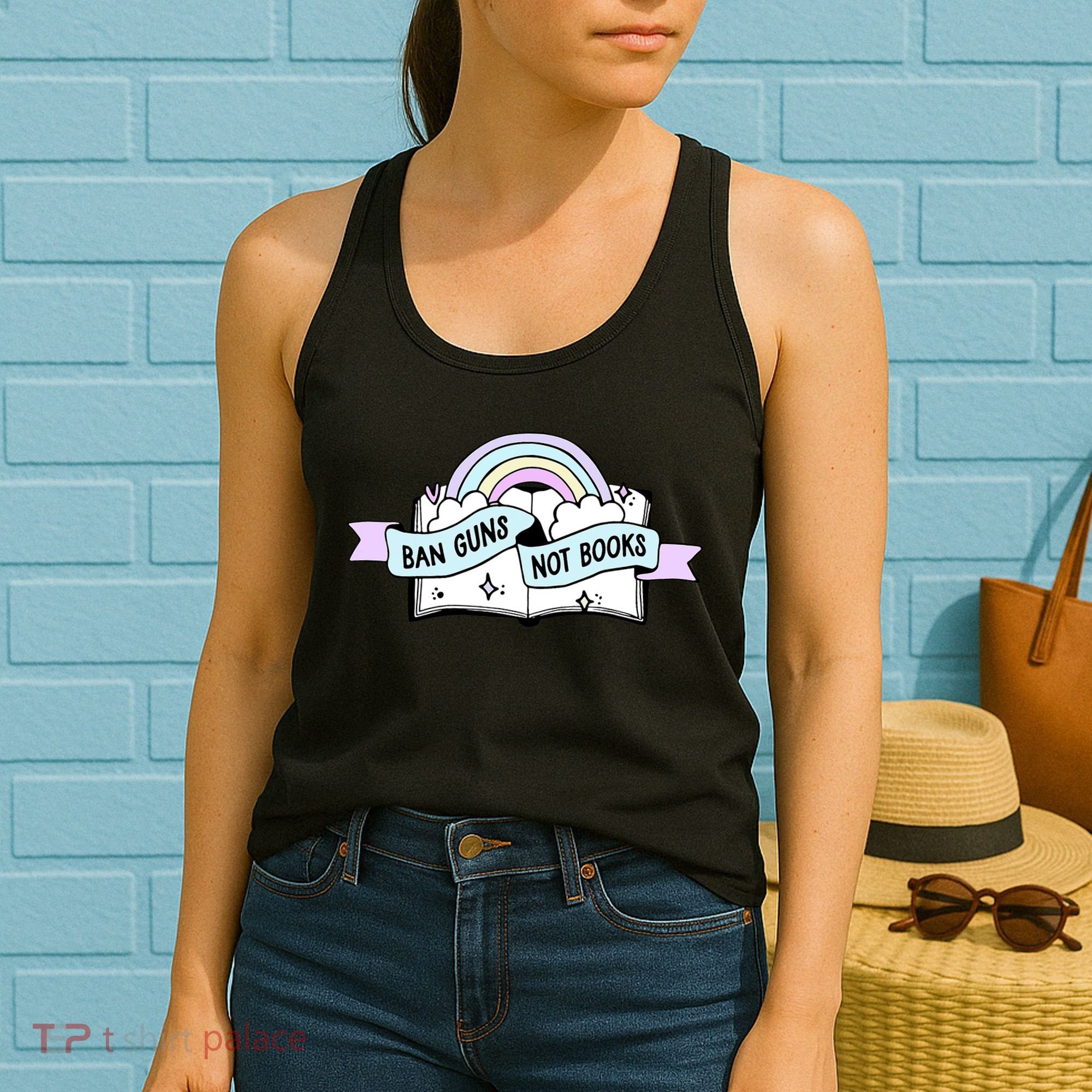 Ban Guns Not Books Protect Our Kids End Gun Violence Enough Women's Tank Top