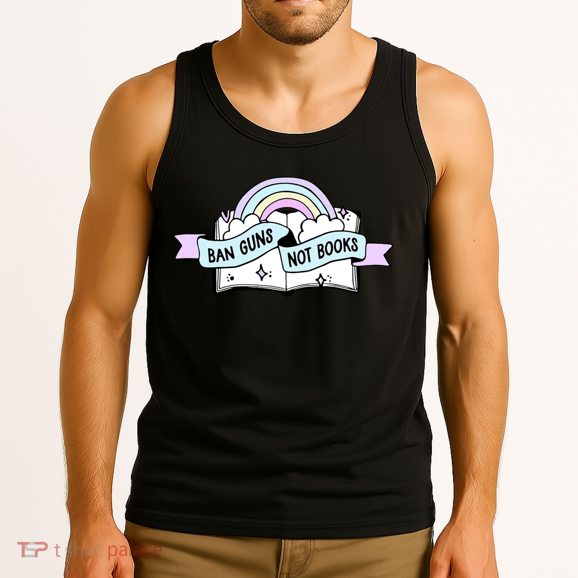 Ban Guns Not Books Protect Our Kids End Gun Violence Enough Tank Top