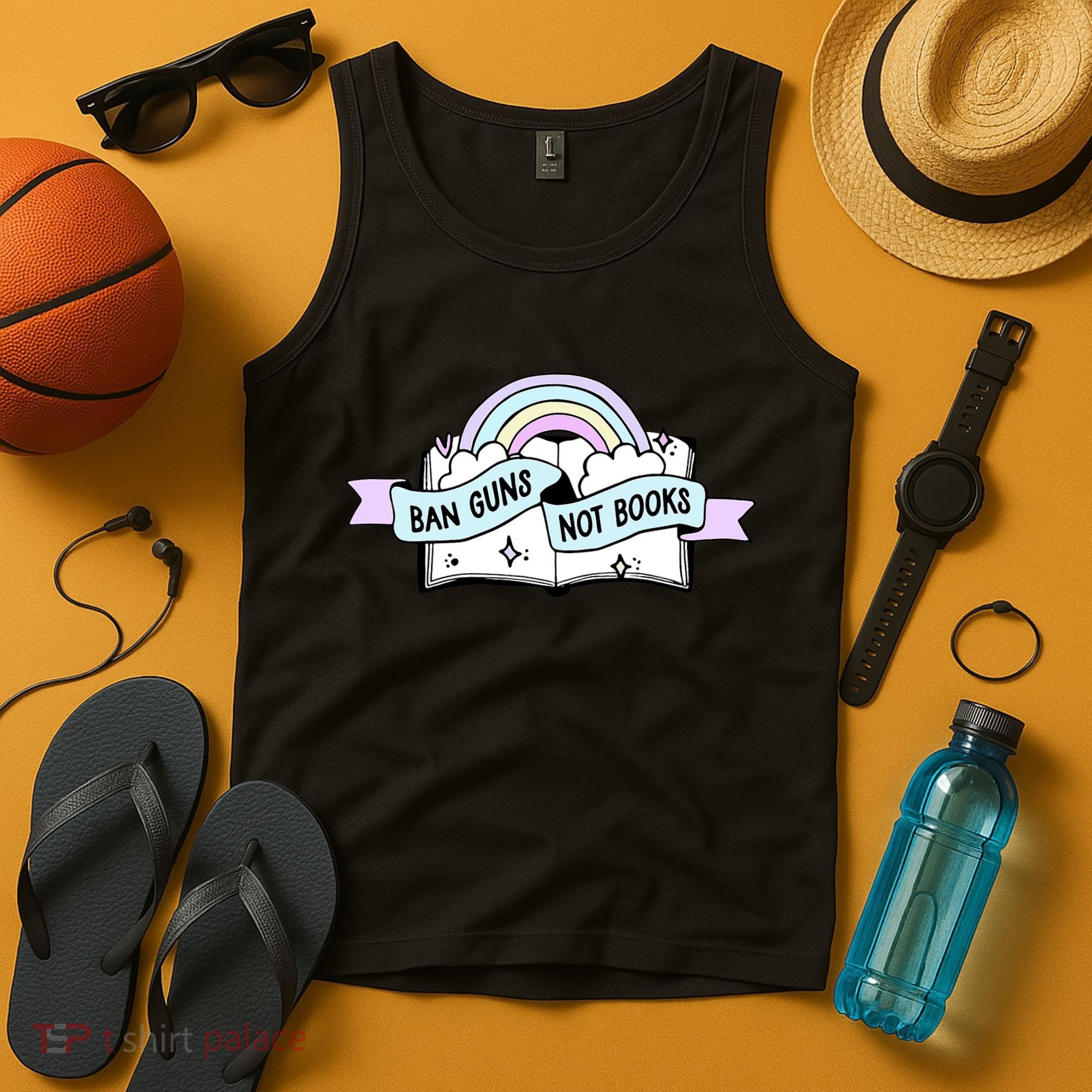 Ban Guns Not Books Protect Our Kids End Gun Violence Enough Tank Top