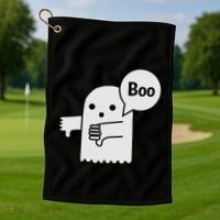 Boo Ghost Of Disapproval Golf Towel thumb 1