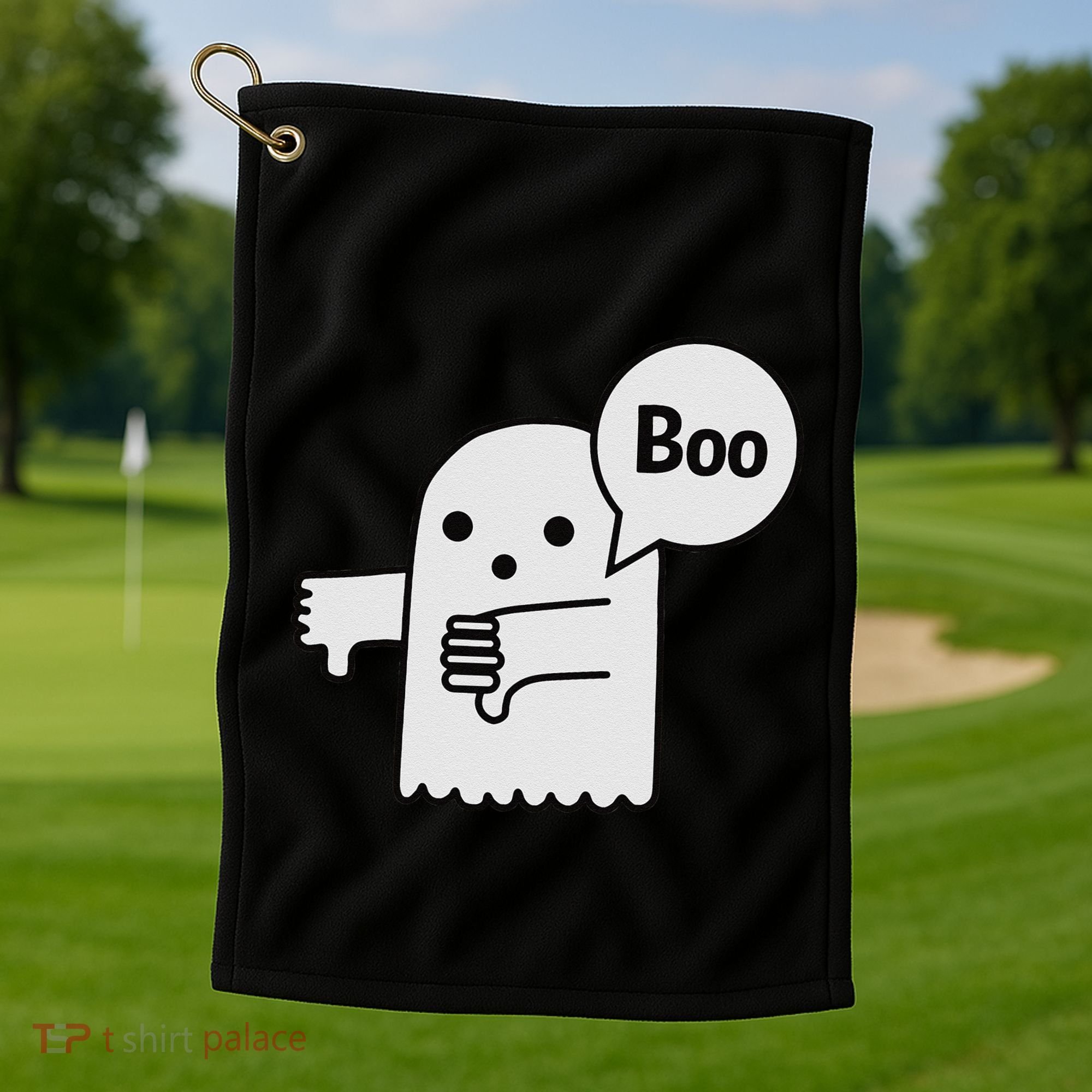 Boo Ghost Of Disapproval Golf Towel