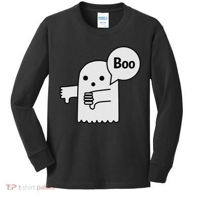Boo Ghost Of Disapproval Kids Long Sleeve Shirt