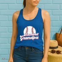 Baseball Grandpa Of A Baseball Player Grandpa Great Gift Women's Tank Top thumb 2