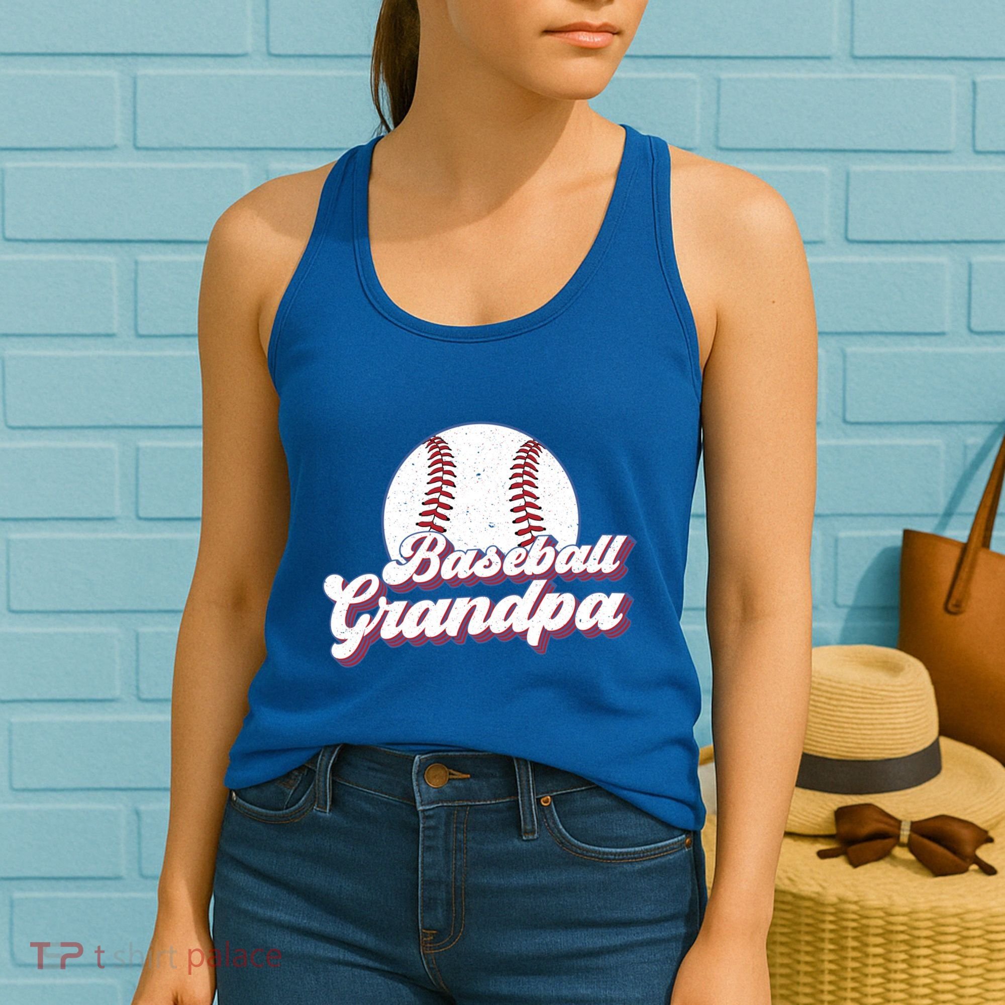 Baseball Grandpa Of A Baseball Player Grandpa Great Gift Women's Tank Top