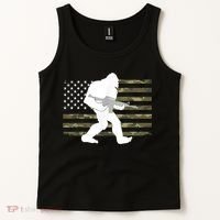 Bigfoot Gun Owner Camo Us American Flag Sasquatch Ar15 Rifle Tank Top thumb 2