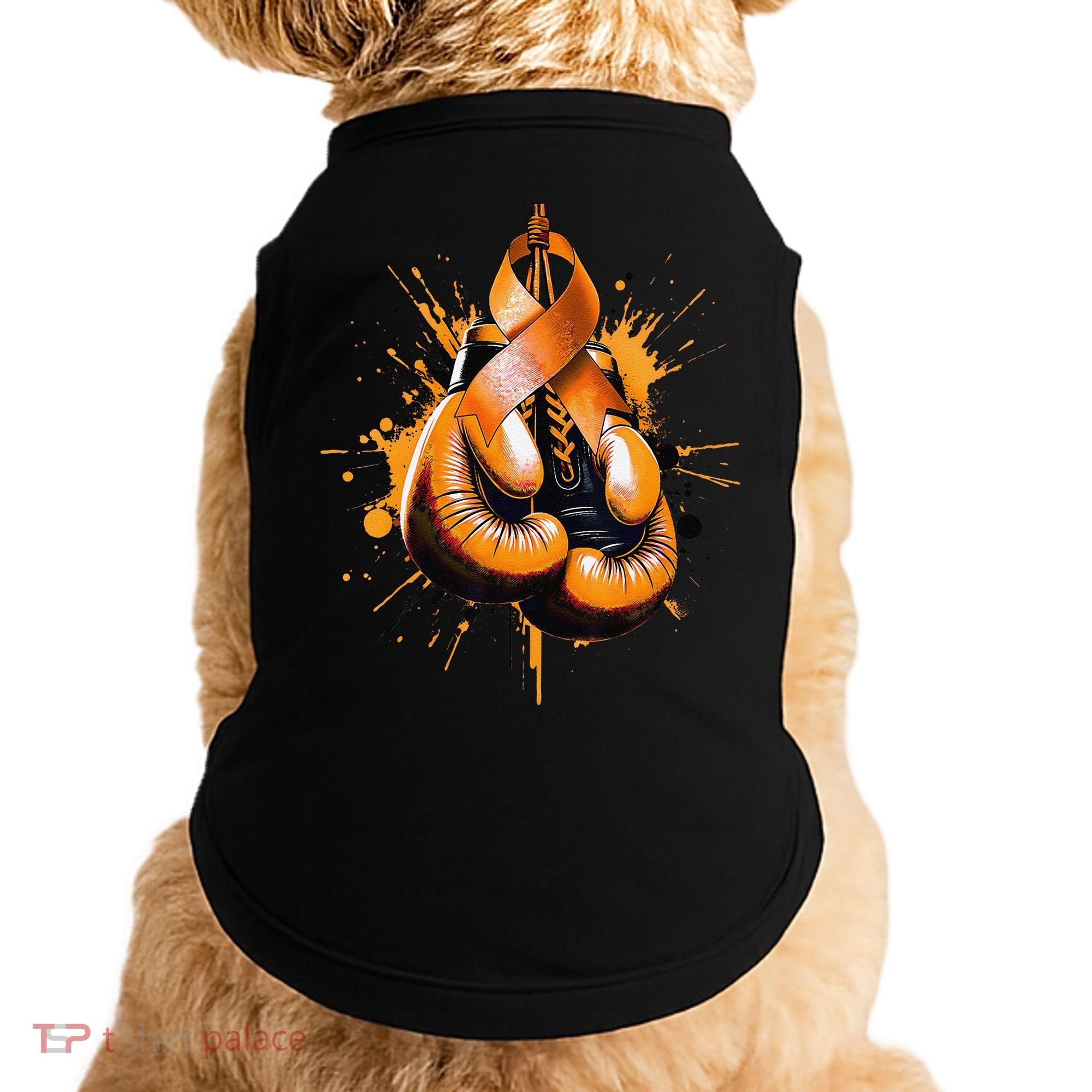 Boxing Glove Orange Ribbon Multiple Sclerosis Awareness Doggie Tank