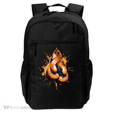 Boxing Glove Orange Ribbon Multiple Sclerosis Awareness Backpack