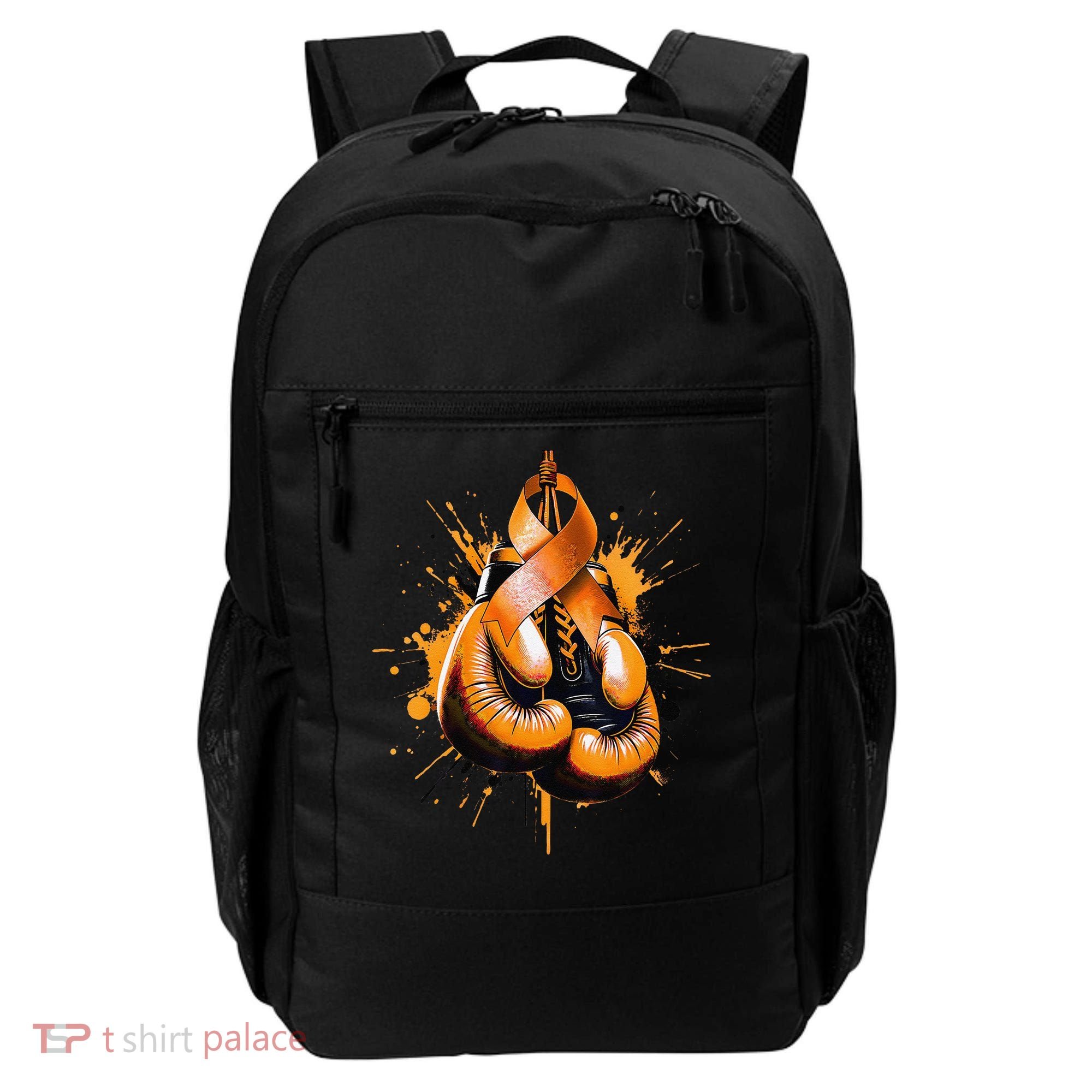 Boxing Glove Orange Ribbon Multiple Sclerosis Awareness Backpack