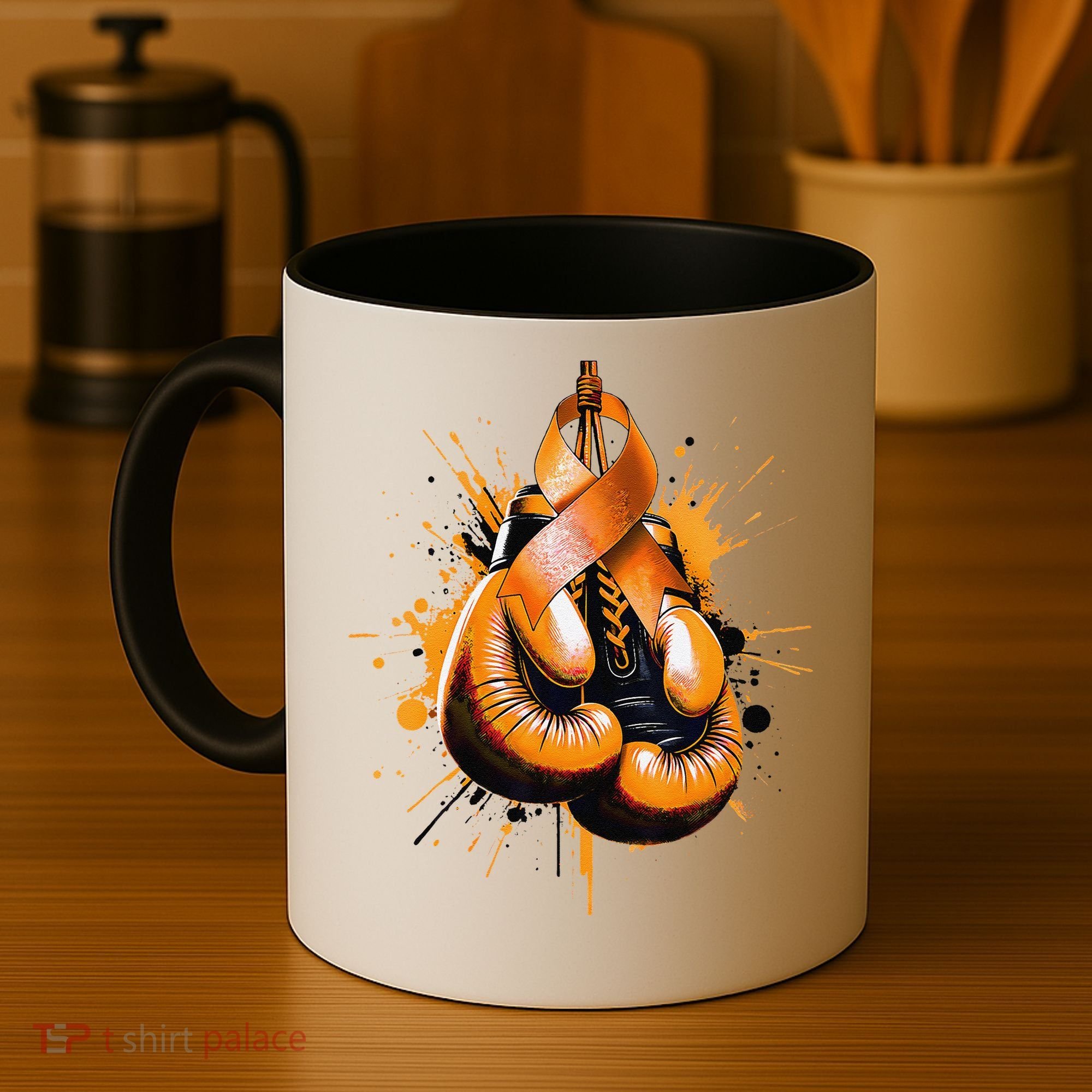 Boxing Glove Orange Ribbon Multiple Sclerosis Awareness Coffee Mug