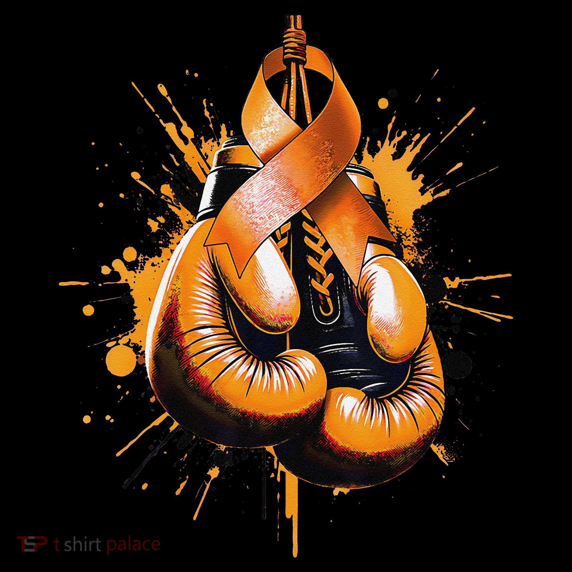 Boxing Glove Orange Ribbon Multiple Sclerosis Awareness Women's Hoodie