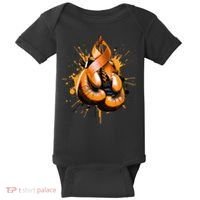 Boxing Glove Orange Ribbon Multiple Sclerosis Awareness Baby Bodysuit thumb 0