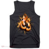 Boxing Glove Orange Ribbon Multiple Sclerosis Awareness Tank Top thumb 0