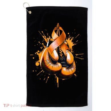 Boxing Glove Orange Ribbon Multiple Sclerosis Awareness Golf Towel