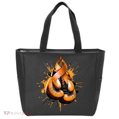 Boxing Glove Orange Ribbon Multiple Sclerosis Awareness Tote Bag