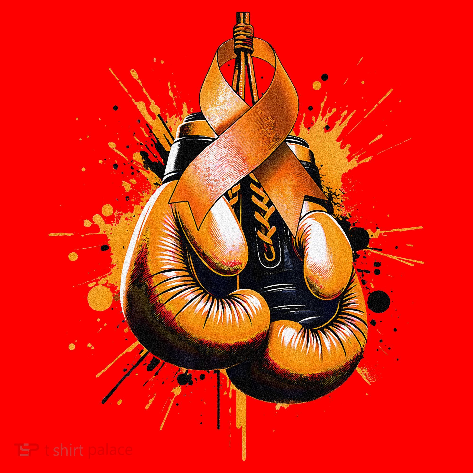 Boxing Glove Orange Ribbon Multiple Sclerosis Awareness Santa Hat
