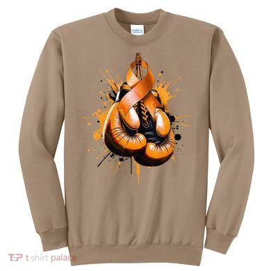 Boxing Glove Orange Ribbon Multiple Sclerosis Awareness Sweatshirt