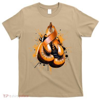 Boxing Glove Orange Ribbon Multiple Sclerosis Awareness T-Shirt