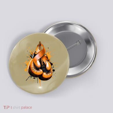 Boxing Glove Orange Ribbon Multiple Sclerosis Awareness Button