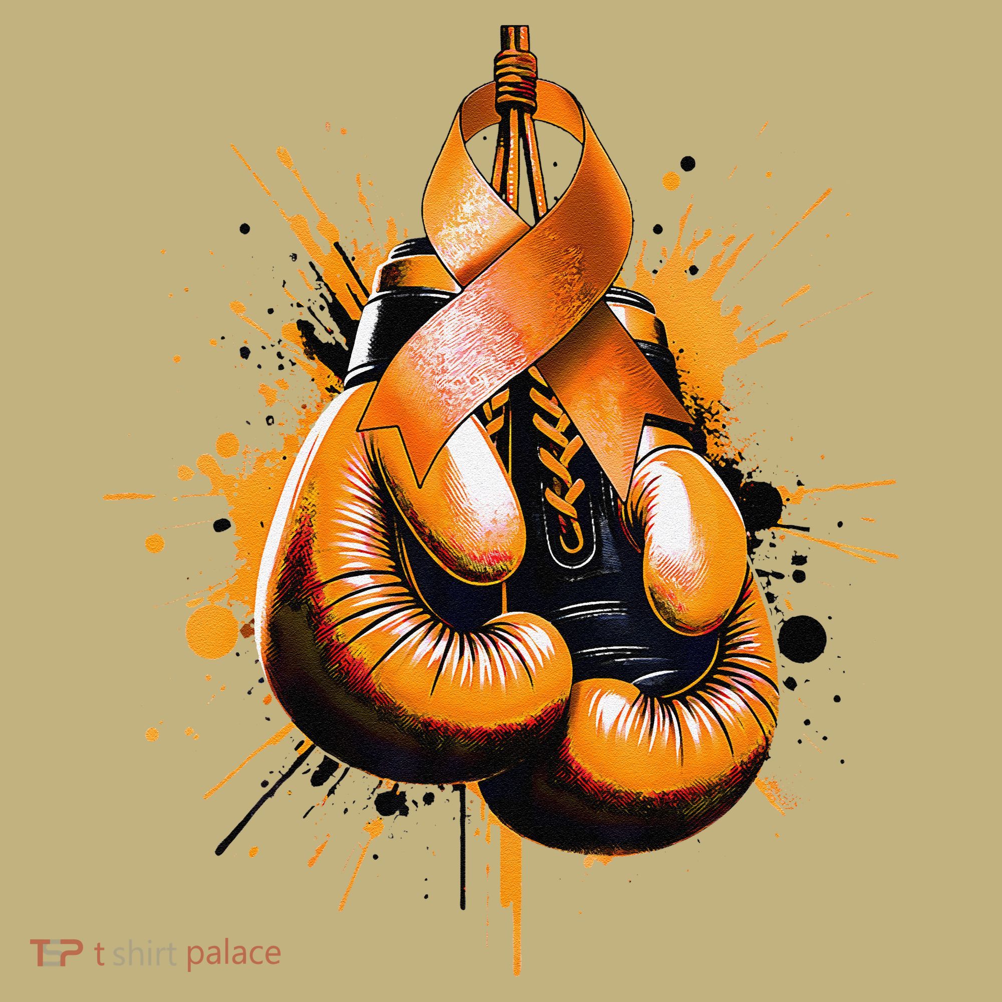 Boxing Glove Orange Ribbon Multiple Sclerosis Awareness Mousepad